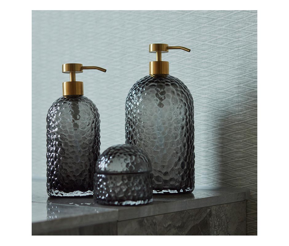 ARURA Dispenser_Black_Gold, Ø10.7x20cm, 508049000016