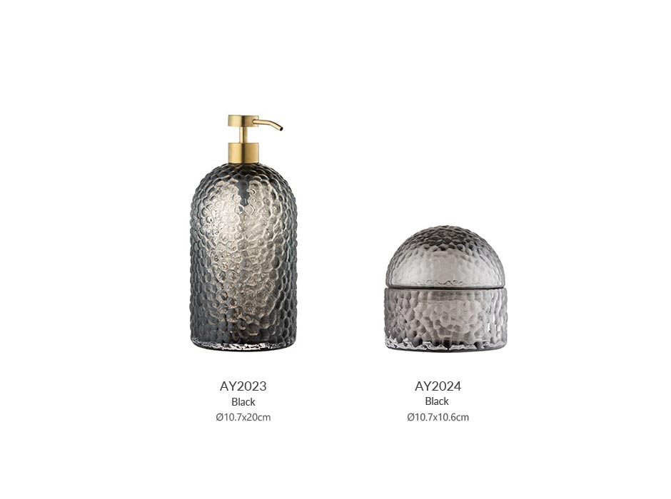 ARURA Dispenser_Black_Gold, Ø10.7x20cm, 508049000016
