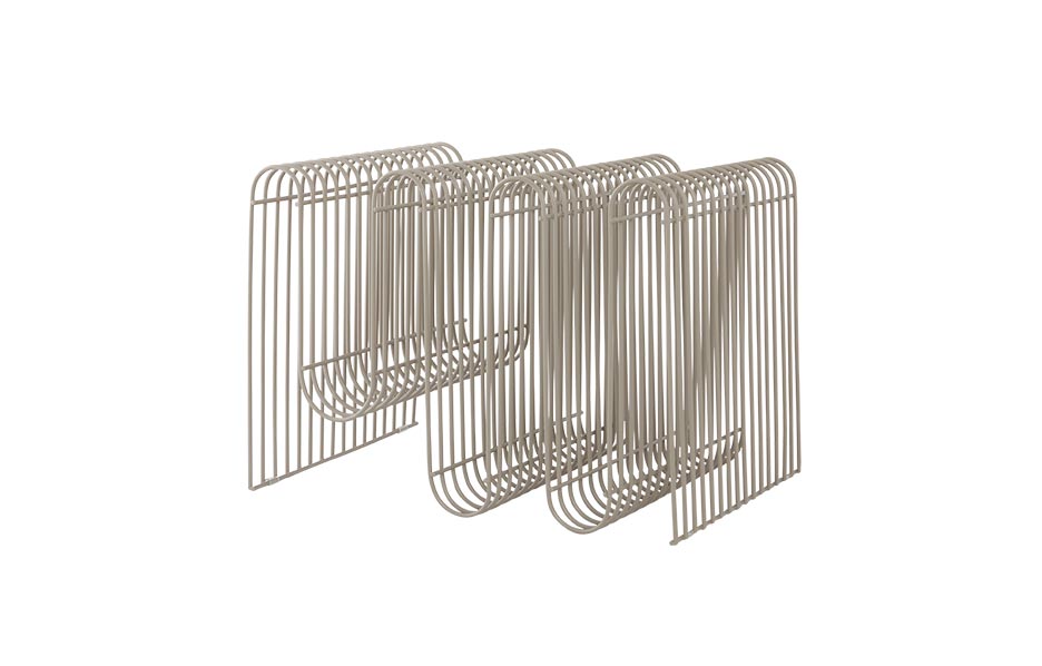 CURVA Magazine holder-Taupe, 40.5×30.3×30.3cm, 500200044081