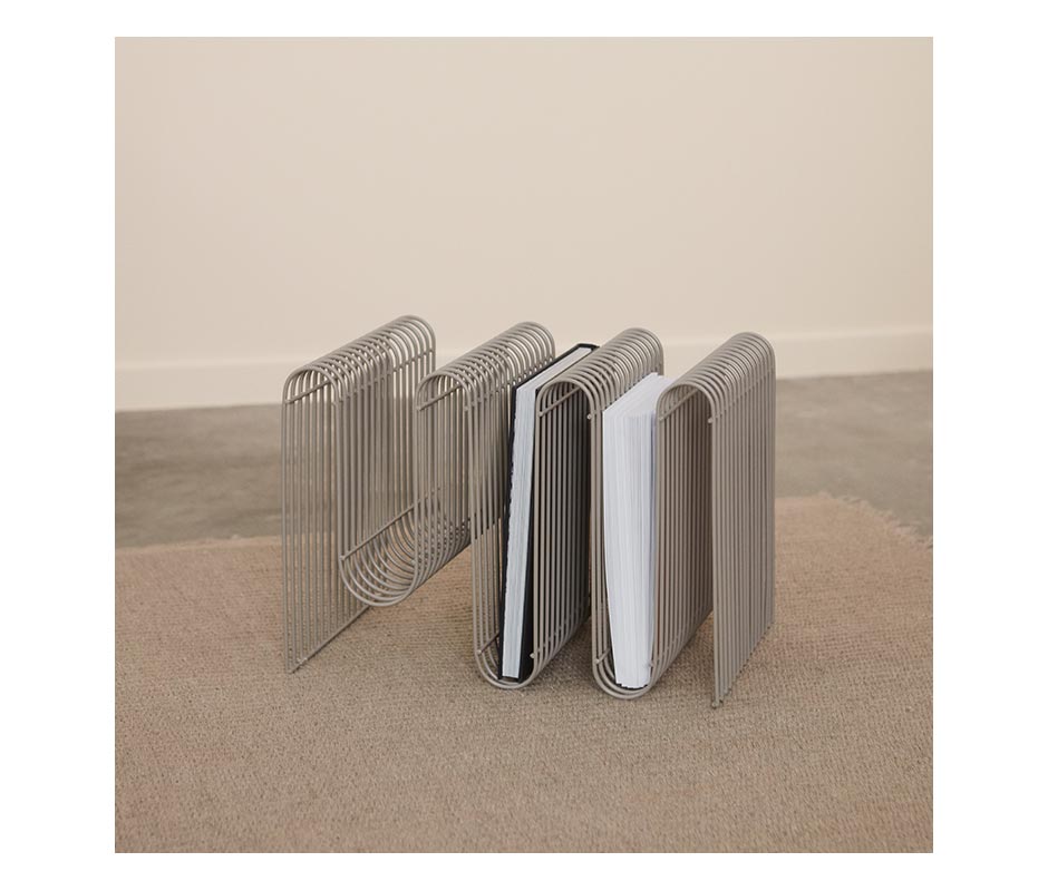 CURVA Magazine holder-Taupe, 40.5×30.3×30.3cm, 500200044081