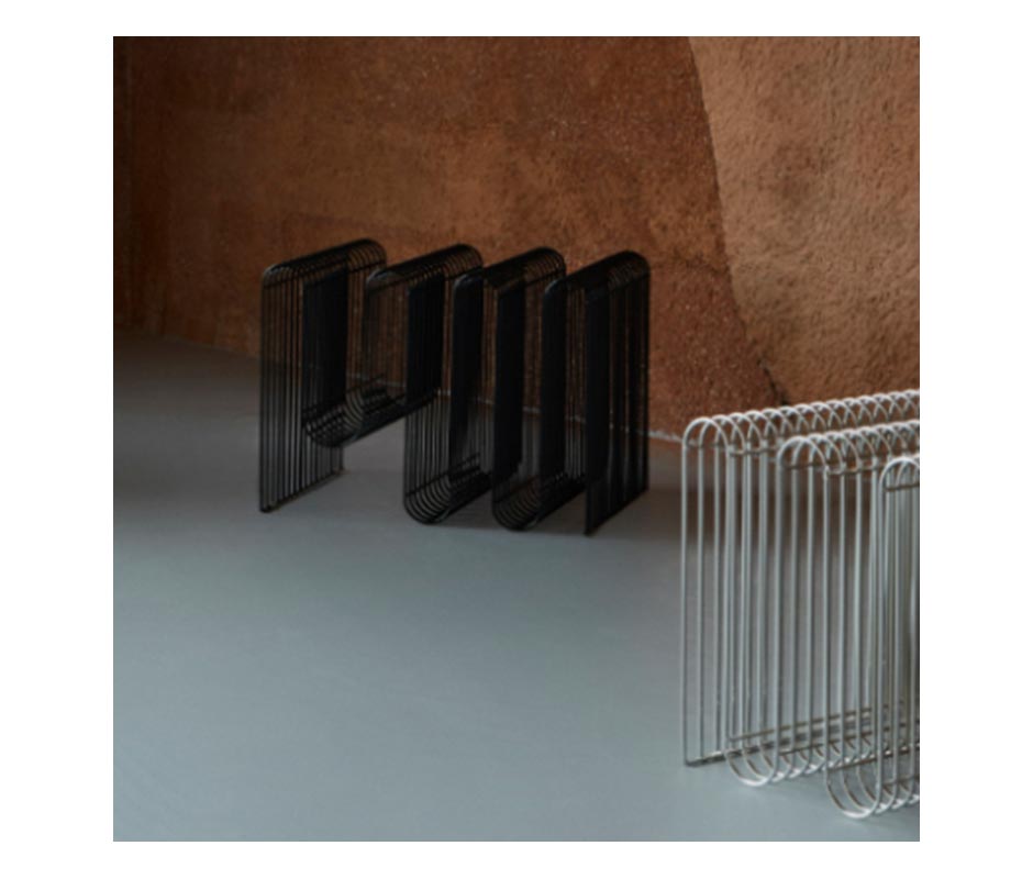 CURVA Magazine holder-Black, 40.5×30.3×30.3cm, 500200050081