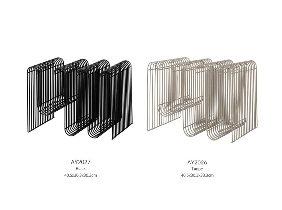 CURVA Magazine holder-Black, 40.5×30.3×30.3cm, 500200050081