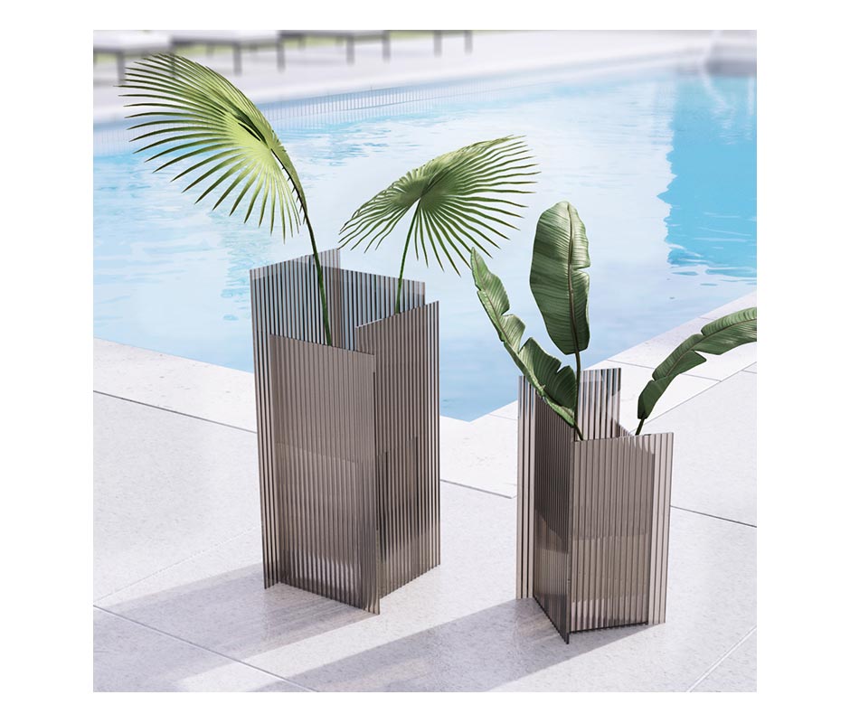 FLOS Vase_Small-Taupe, 16x16x30cm, 505340044080