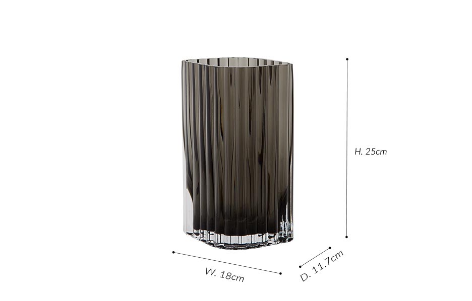 FOLIUM Vase_Black(L), 18×11.7x25cm, 508580050090