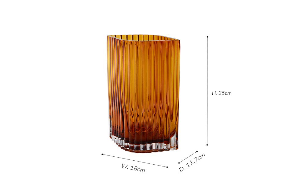 FOLIUM Vase_Amber(L), 18×11.7x25cm, 508580633090