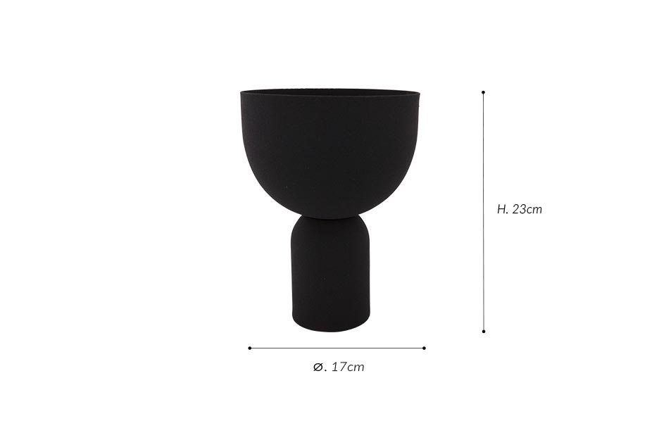 TORUS Flowerpot_Black, Ø17x23cm, 506239002011