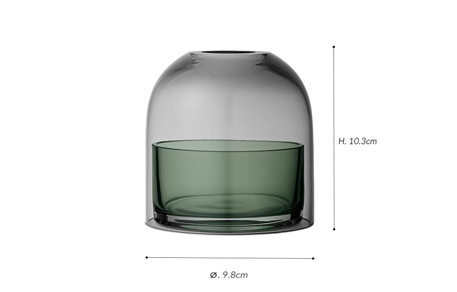 TOTA Lantern Tealight_Black
 & Forest, Ø9.8×10.3cm, 500889001010