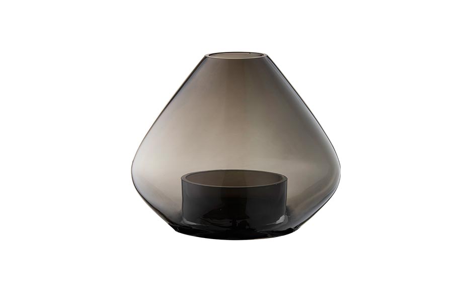 UNO Lantern_vase_Black(M), Ø14.5×11.5cm, 508200050012