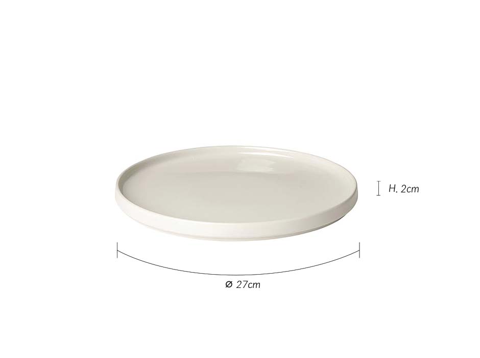 Dinner Plate MIO, White, Ø27x2cm, 63695