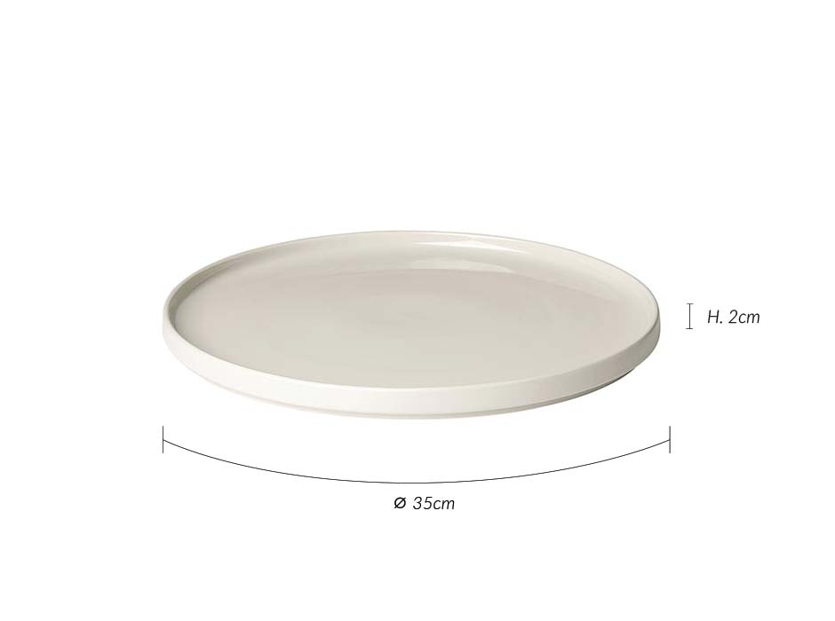 Serving Plate MIO, White, Ø35x2cm, 63696