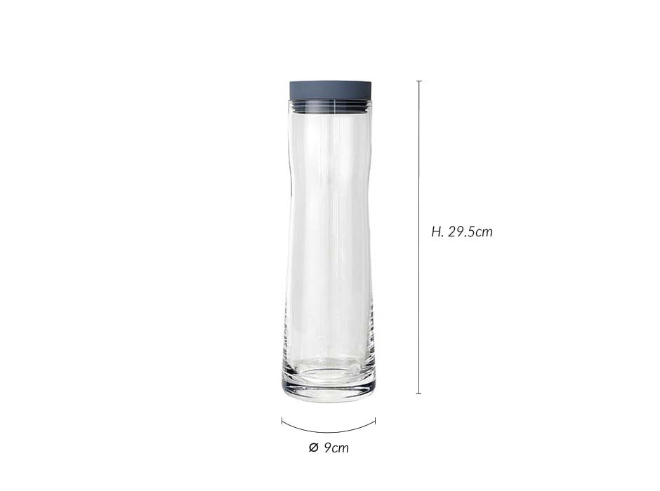 Water Carafe SPLASH, Glass, Ø9×29.5cm 1L, 63783