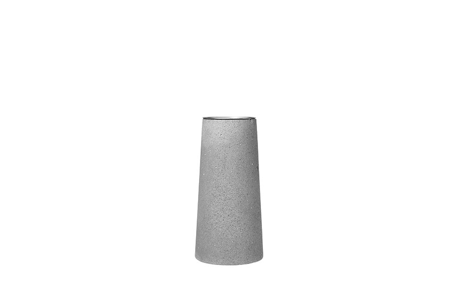 Candlestick FIESTA, Grey, Ø7.5x17cm, 65586