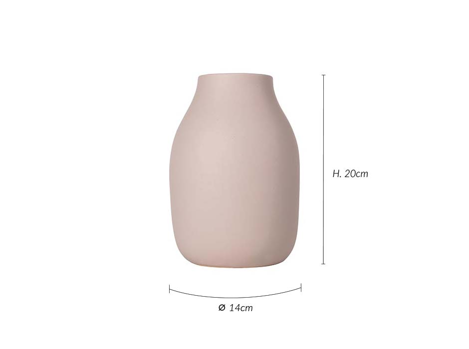 Vase COLORA, Pink, Ø14x20cm, 65702