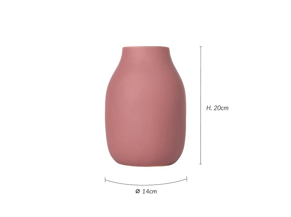 Vase COLORA, Red, Ø14x20cm, 65703