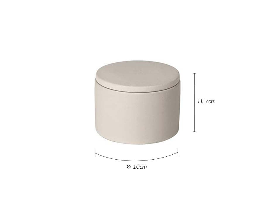 Storage Box COLORA, White, Ø10x7cm, 65715