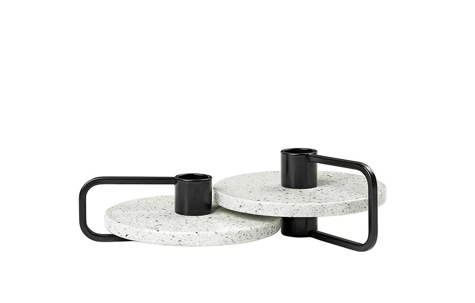 Candle Holder CASTEA, White, 12.5x14x6cm, 65756