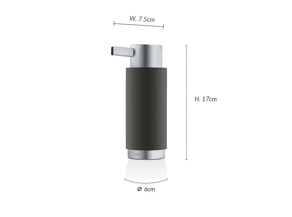 Soap Dispenser ARA, Grey, Ø6×7.5x17cm, 68861