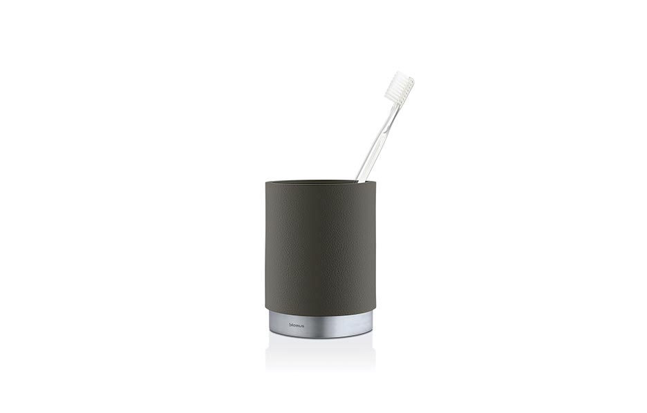 Toothbrush Mug, Grey, Ø8.2×11.5cm, 68862