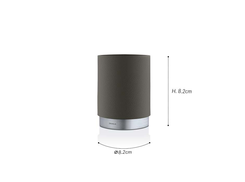 Toothbrush Mug, Grey, Ø8.2×11.5cm, 68862