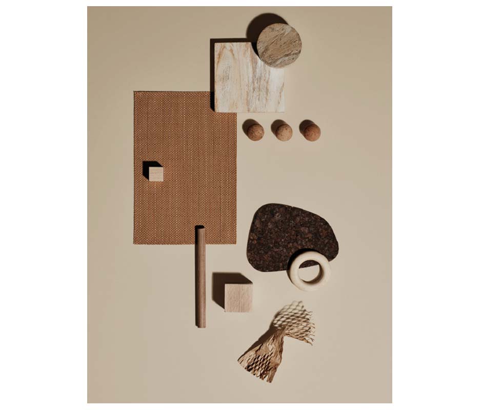 Set of 4 Smorked Cork Placemats S, Wood, W30xL22cm, 63803