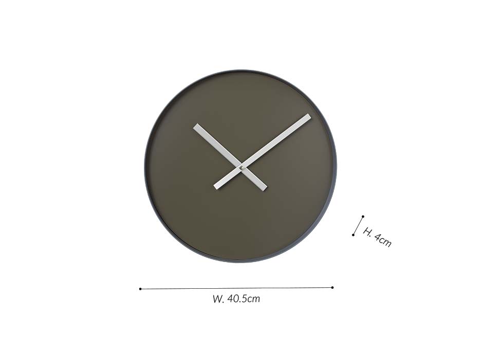 Wall clock, Grey, Ø40.5x4cm, 65912