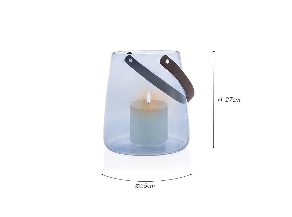 Lantern L, Blue, Ø25x27m, 65608