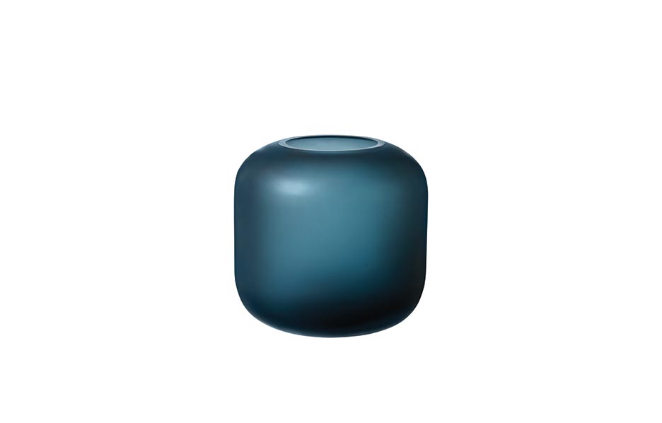 Vase OVALO, Blue, Ø17x17cm, 65819