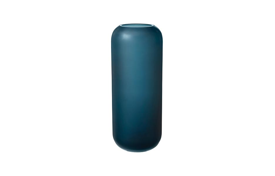 Vase OVALO, Blue, Ø11.5x30cm, 65813