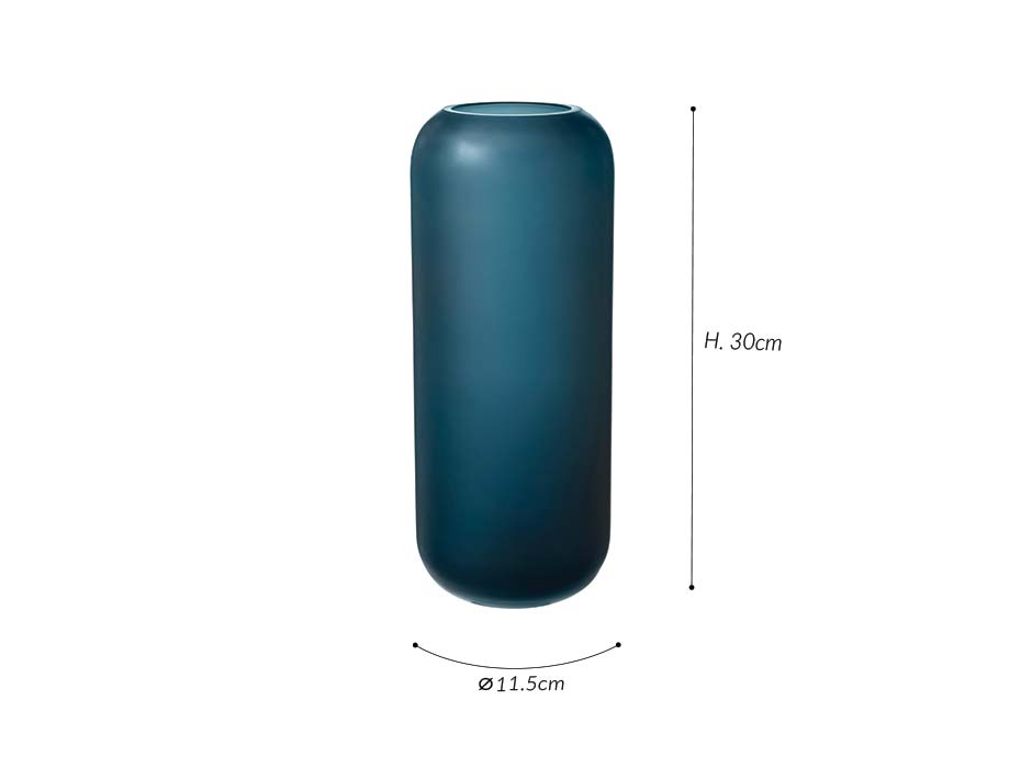 Vase OVALO, Blue, Ø11.5x30cm, 65813