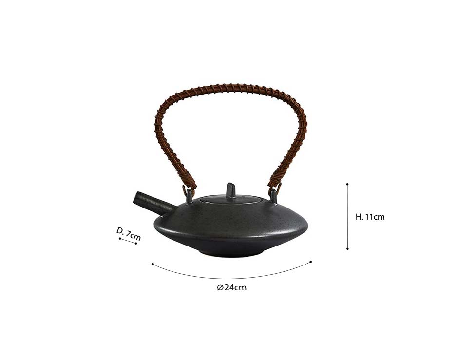 Teapot, Black, Ø24x7xH11cm, 111201