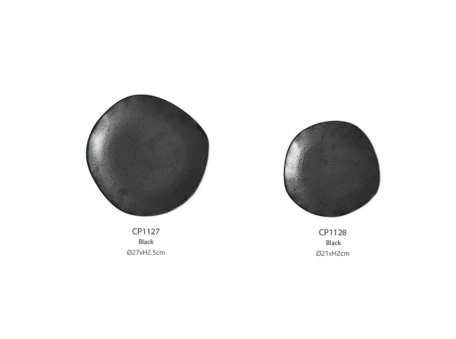 Native – Dinner Plat, Black, Ø27xH2.5cm, 111200