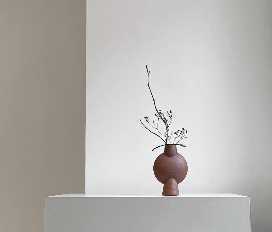 Sphere Vase Bubl, Mini
 – Terracotta, 14x6xH19cm, 203010
