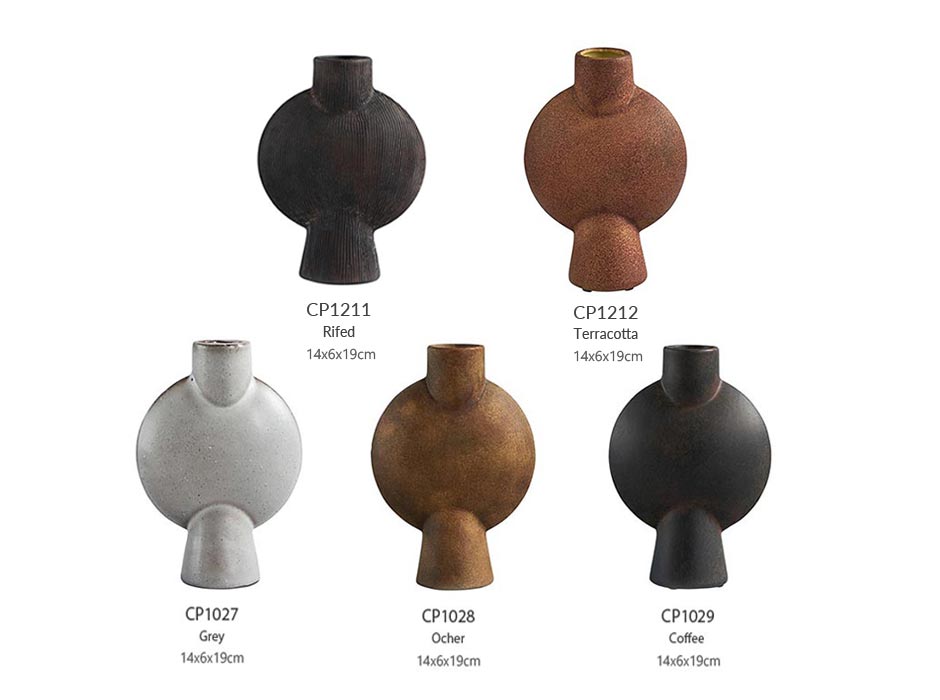 Sphere Vase Bubl, Mini
 – Terracotta, 14x6xH19cm, 203010