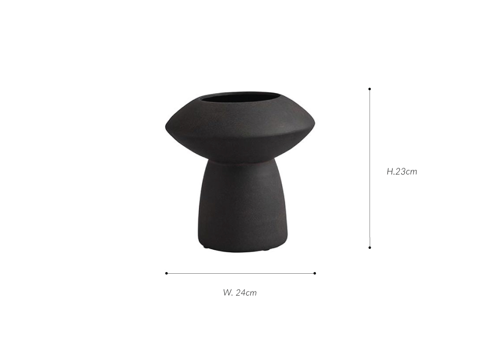 Sphere Vase Fat
 – Coffee, Ø24xH23cm, 203012
