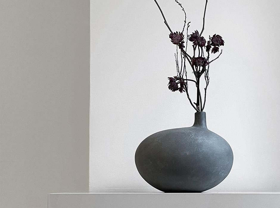 Submarine Vase, Small – Dark Grey, 32x22xH25cm, 011288