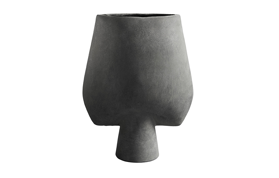Sphere Vase Square, Big 
– Dark Grey, 25x14xH43cm, 011221