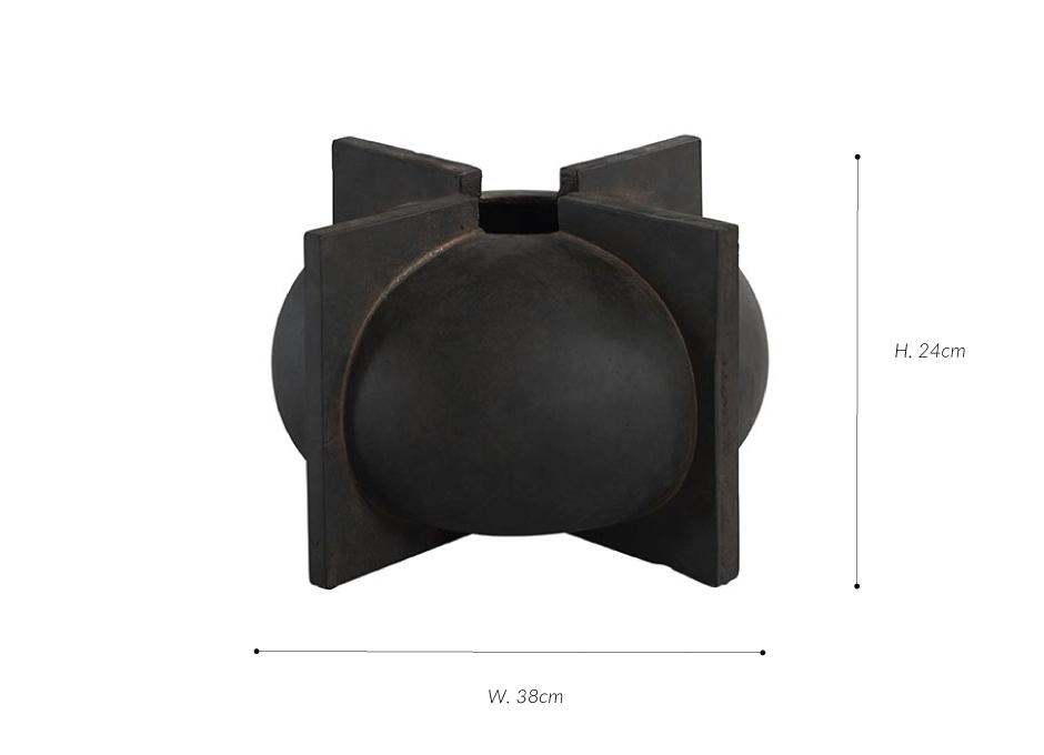 Kyoto Vase, Big
 – Coffee, Ø38xH24cm, 201001