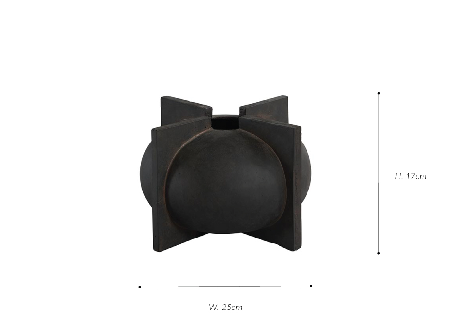 Kyoto Vase, Mini 
– Coffee, Ø25xH17cm, 201002