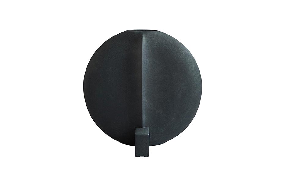 Guggenheim Vase, Big 
– Black, Ø47×4.5xH43m, 203004