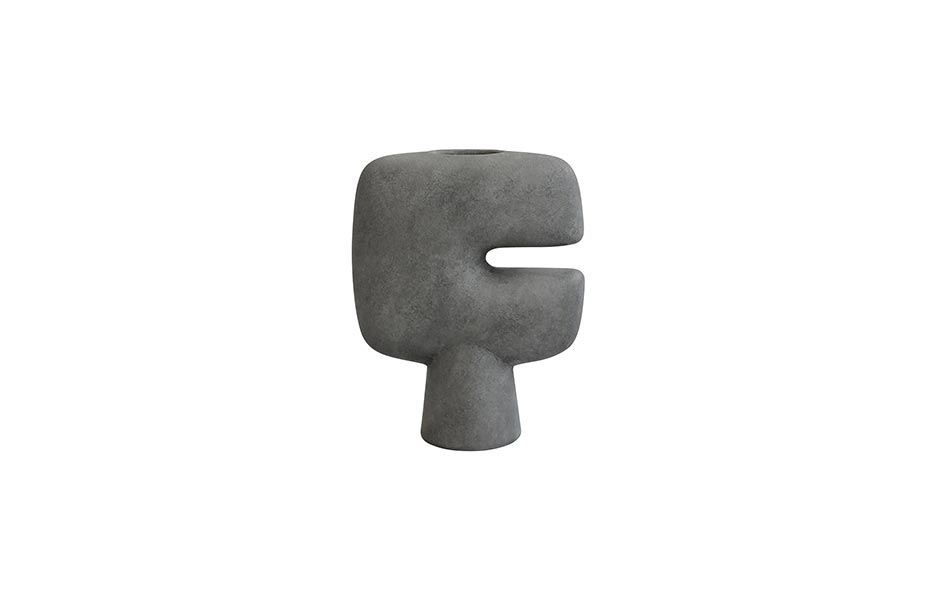 Tribal Vase, Mini – 
Dark Grey, 20x8xH25cm, 214001