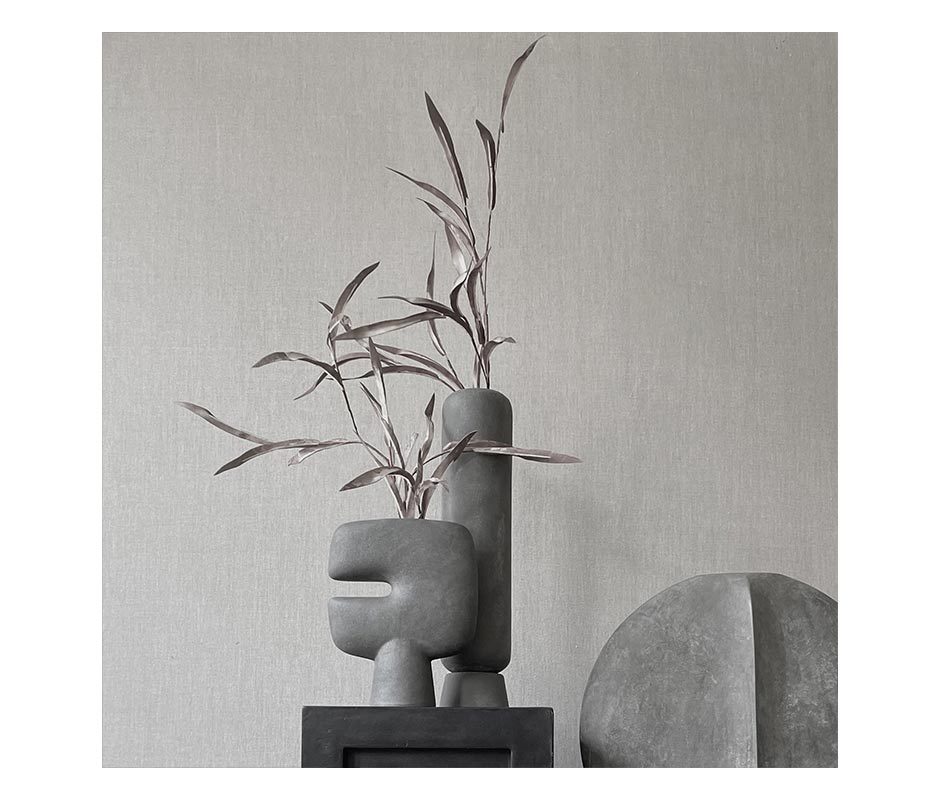 Tribal Vase, Mini – 
Dark Grey, 20x8xH25cm, 214001
