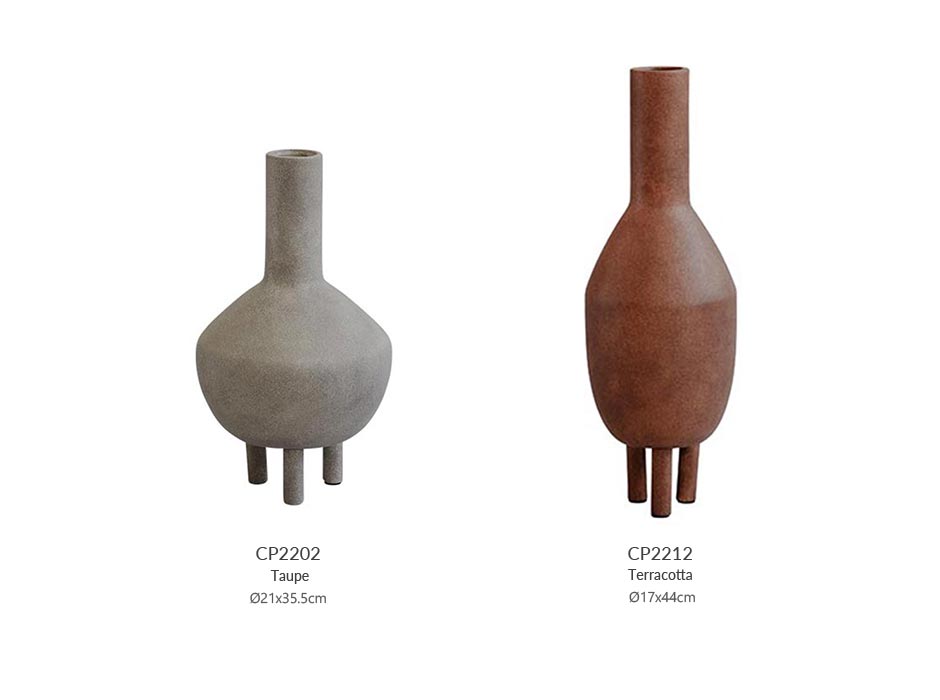 Duck Vase, Fat
 – Taupe, Ø21xH35.5cm, 213045