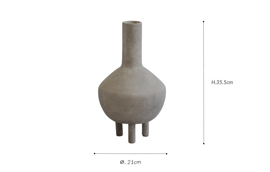 Duck Vase, Fat
 – Taupe, Ø21xH35.5cm, 213045