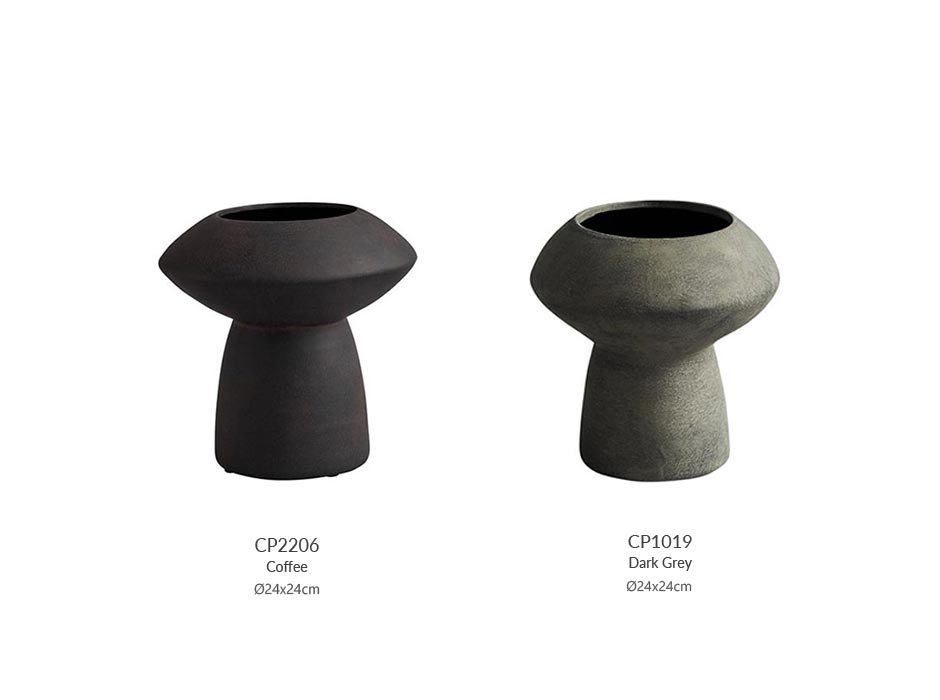 Sphere Vase Fat 
– Coffee, Ø24xH24cm, 203012