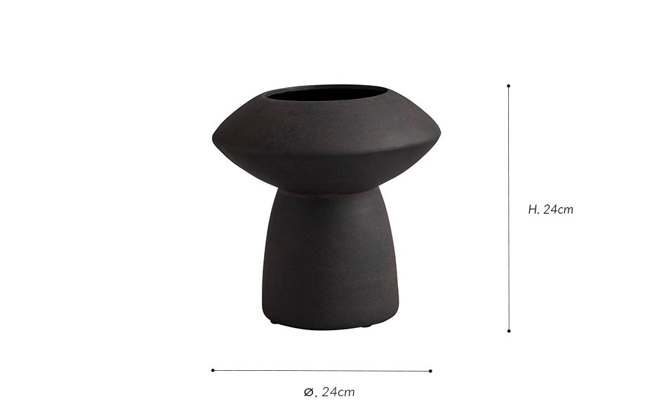 Sphere Vase Fat 
– Coffee, Ø24xH24cm, 203012
