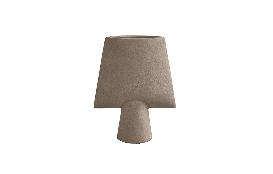 Sphere Vase Square,
 Mini – Taupe, 14x5xH25cm, 203011