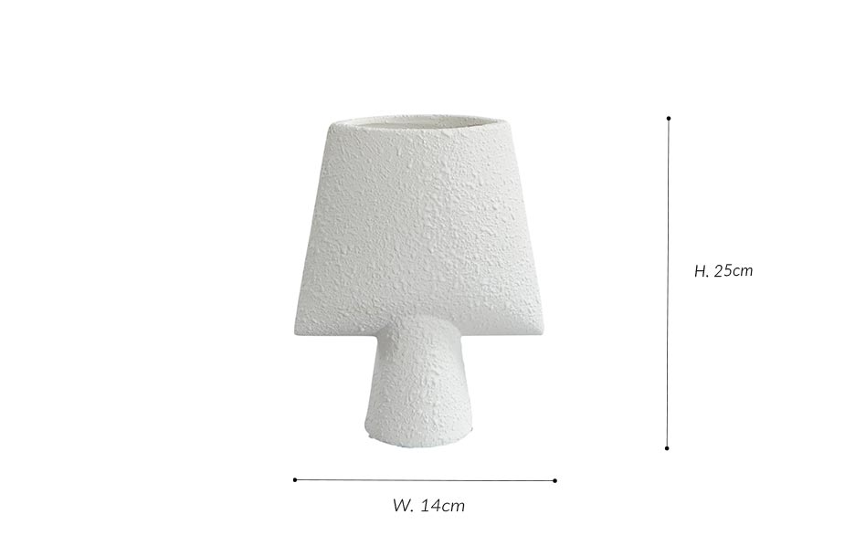Sphere Vase Square,
 Mini – Bubble White, 14x5xH25cm, 202002