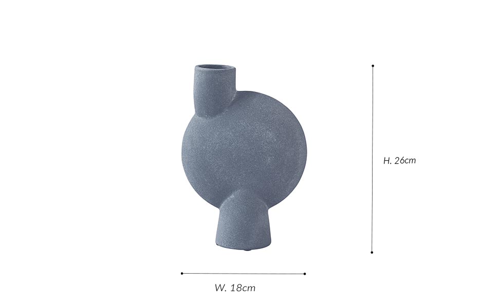 Sphere Vase Bubl, Medio – Light Grey, 18x8x26cm, 203006