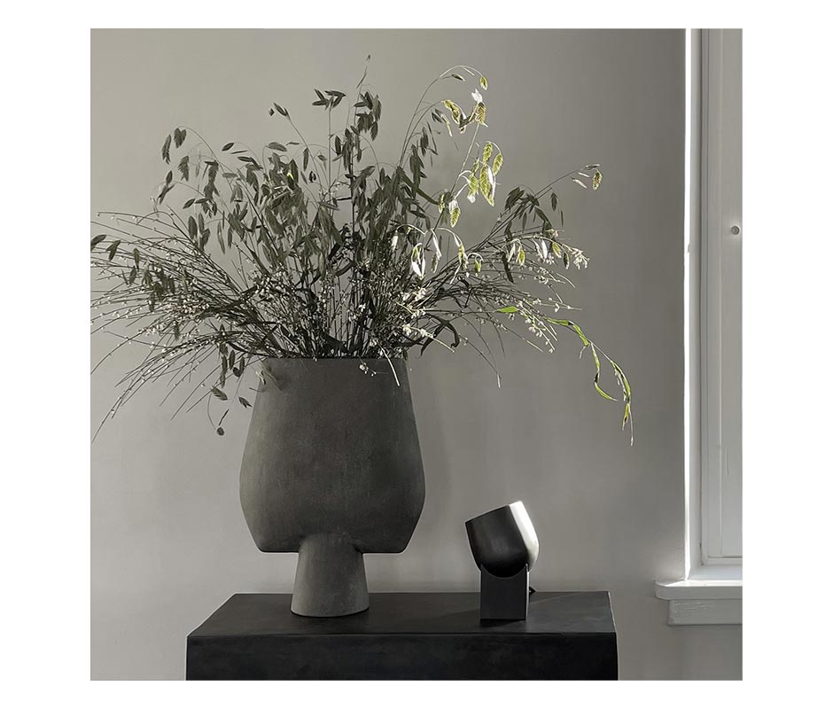 Sphere Vase Square, 
Big – Dark Grey, 33.5x17xH43.5cm, 211221