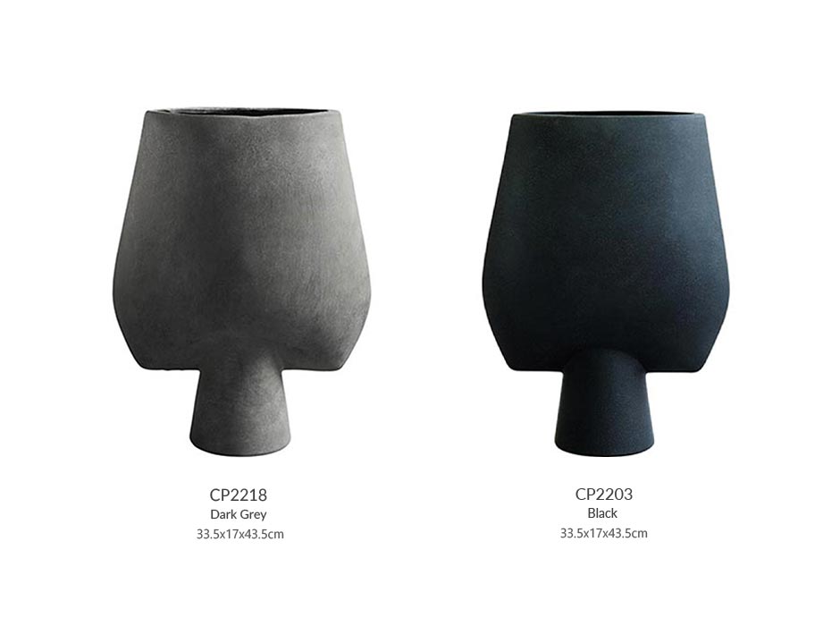Sphere Vase Square, 
Big – Dark Grey, 33.5x17xH43.5cm, 211221
